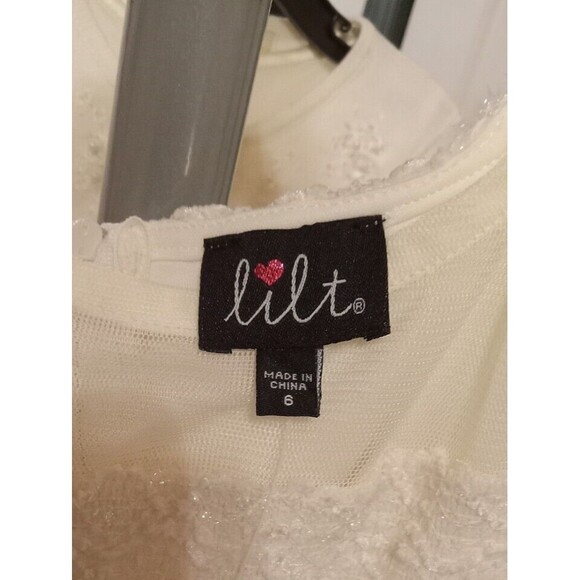 Lilt Girls Ivory Chiffon Taffeta Tulle formal recital Wedding Dress size 6 NWT - Picture 7 of 7